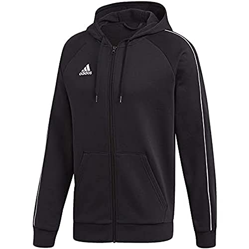 adidas CORE18 FZ Hoody Sweatshirt, Hombre, Black/White, S