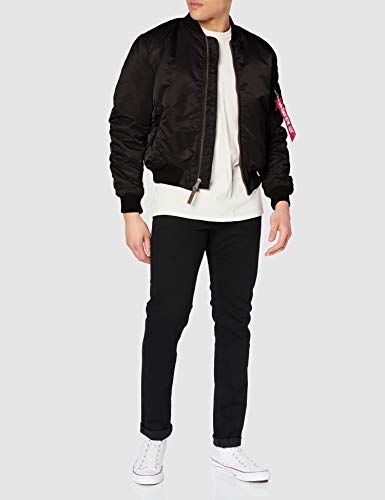 ALPHA INDUSTRIES Flight Jacket|MA-1 VF 59 Chaqueta, Negro (Black 03), L para Hombre