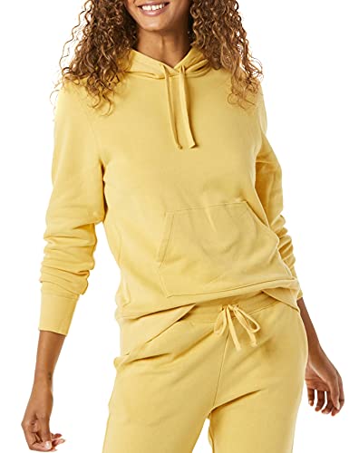 Amazon Essentials French Terry Fleece Pullover Hoodie Sudadera, Amarillo Oscuro, L