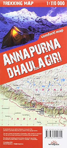 Annapurna & Dhaulagiri 1: 110.000 plastificado (Carte Trekking Terra Quest)