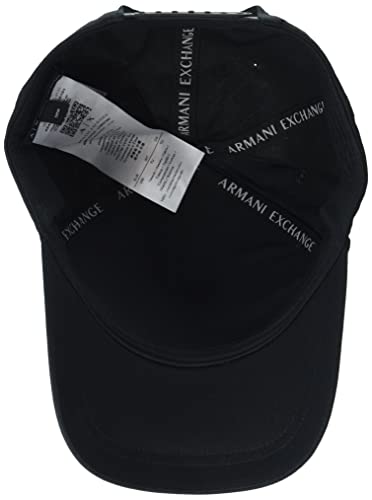 Armani Exchange Con Logotipo de Foil Gorra de béisbol, Negro, Talla única para Hombre