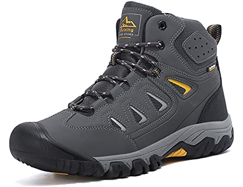 AX BOXING Botas Montaña Hombre Forradas Botines Trekking Cálidas Senderismo Tamaño 41-46 (107 GrigioY, Numeric_46)