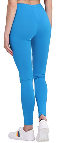 Bellivalini Leggins Mallas Deportivas Largas en Viscosa Mujer BLV50-147 (Azul, L)