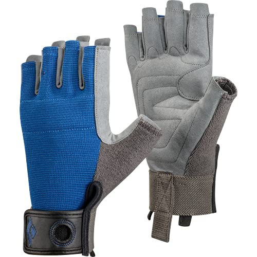 Black Diamond Crag Half Finger Guantes de Escalada, Unisex-Adult, Azul, S