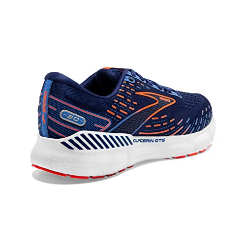 Brooks Glycerin GTS 20, Zapatillas para Correr Hombre, Blue Depths/Palace Blue/Orange, 42.5 EU