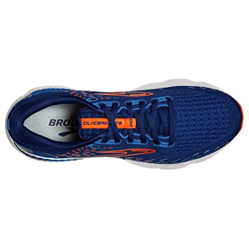 Brooks Glycerin GTS 20, Zapatillas para Correr Hombre, Blue Depths/Palace Blue/Orange, 42.5 EU