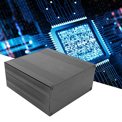 Caja de enfriamiento de aluminio Heavy Duty Sandblasting Circuit Board Instrument Split Type Recinto Caja electrónica Sólido para amplificador GPS (150mm de largo)