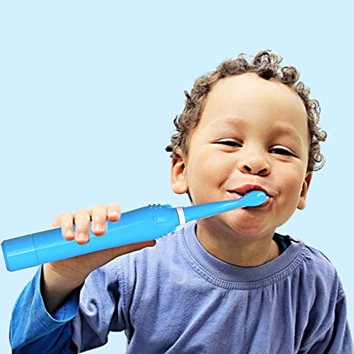 Cepillo de dientes eléctrico sónico para niños, cepillo de dientes sónico para niños y niñas de 3 a 12 años con recordatorio de 30 s, temporizador de 2 minutos, 6 modos, 4 cabezales de cepillo