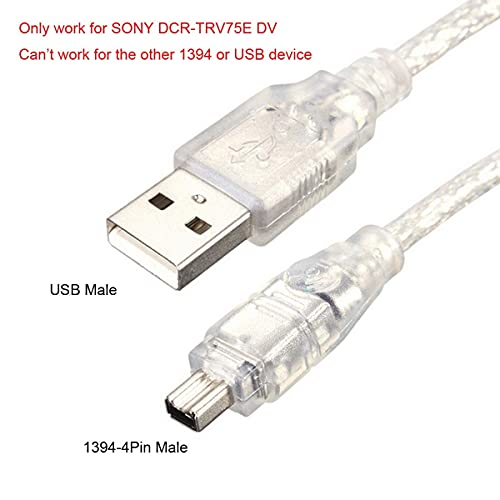 CHENYANG Cable adaptador macho USB a FireWire IEEE 1394 Conector macho iLink de 4 Pines para Sony DCR-TRV75E DV