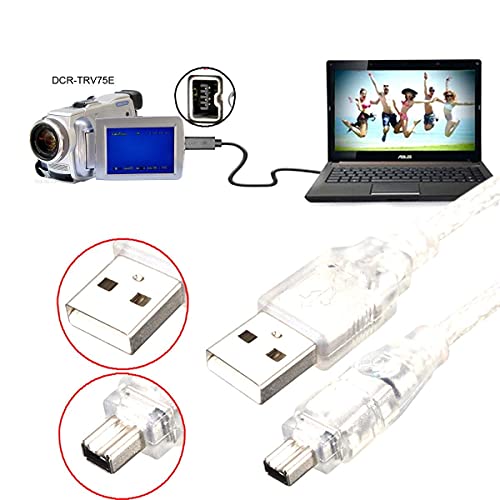 CHENYANG Cable adaptador macho USB a FireWire IEEE 1394 Conector macho iLink de 4 Pines para Sony DCR-TRV75E DV