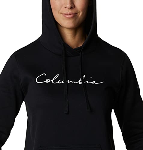 Columbia Trek Graphic Hoodie Trek - Sudadera con Capucha para Mujer, Mujer, 1959883, Black/Script Logo, 2X