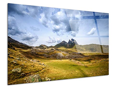 DECLINA - Cuadro de plexiglás de diseño, Cuadro de Cristal acrílico, decoración de Pared, Foto sobre plexiglás, Cuadro plexiglás, decoración PIC del Midi D'OSSAU, 50 x 30 cm