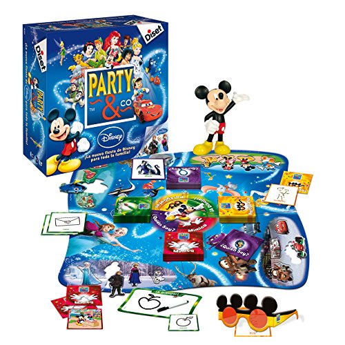 Diset - Party & Co Disney, Juego de mesa familiar multiprueba a partir de 4 años