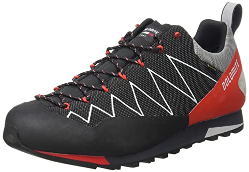 Dolomite Zapato CRODAROSSA Lite GTX 2.0, Zapatillas Unisex Adulto, Black/Fiery Red, 38 2/3 EU