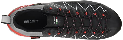 Dolomite Zapato CRODAROSSA Lite GTX 2.0, Zapatillas Unisex Adulto, Black/Fiery Red, 38 2/3 EU