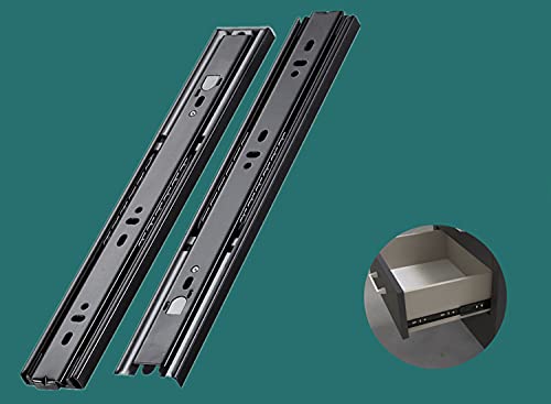 Drawer runners,heavy duty drawer runners,drawer slides,Push to Open Drawer Runner,soft close drawer runners,Black Ball Bearing Runners Slides Rail Track,1 Pair (2-Pack) (12in-30CM)