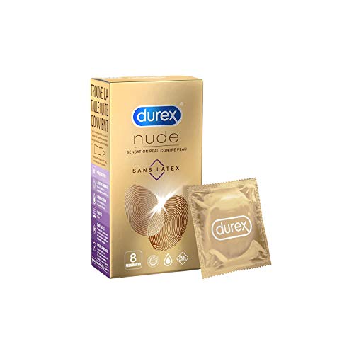 Durex Preservativos – Nude sin látex – Sensación de piel contra la piel – 24 unidades