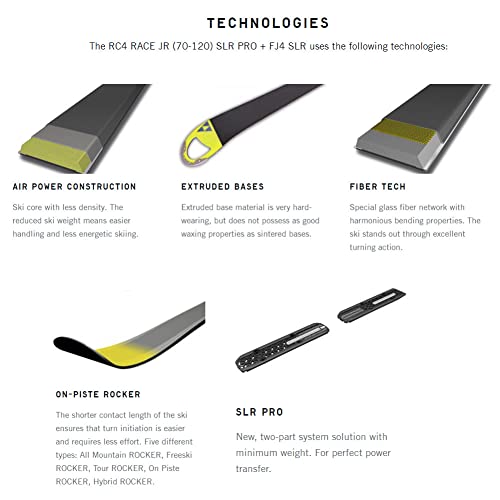 Fischer Rc4 Race Slr+fj4 Ac Slr Alpine Skis Junior 90