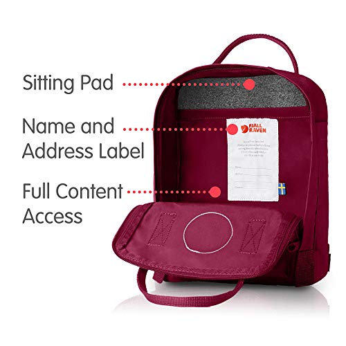 Fjällräven 23561 Kanken Mini - Mochila de 7 Litros, Unisex, Rojo (Plum), 20 x 29 x 13 cm