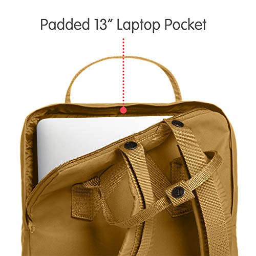 Fjallraven Kånken Laptop 13" Backpack, Unisex Adulto, Acorn, OneSize