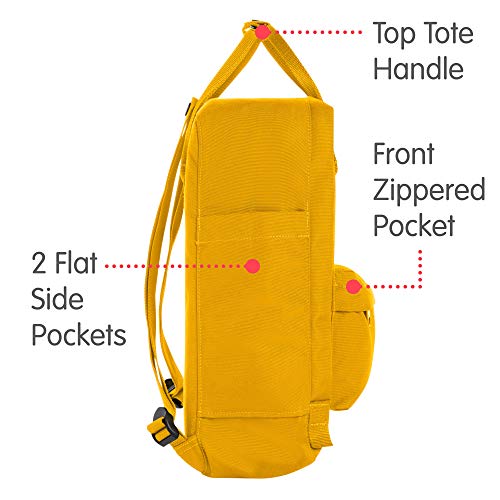 Fjallraven Re-Kånken Mochila, Unisex Adulto, Sunflower Yellow, 38 x 27 x 13 cm