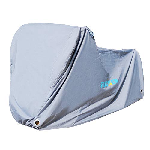 Funda bicicleta exterior Impermeable 2 3 bicicletas, Oxford 420D FUCNEN cubre bicicletas exterior cubiertas grandes para almacenamiento exterior de bicicletas antipolvo lluvia nieve protección UV