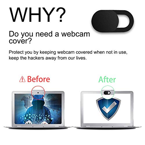 GEARGO Webcam Cover Tapa Webcam Ultra Delgada 0.7mm Cubierta de la Cámara Web para Macbook Pro, iPad, Smartphones, Ordenador, Evita ser Grabados y espiados Protege su Privacidad y Seguridad (3 Pack)