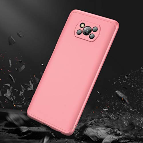 GOGME Funda para Xiaomi Poco X3 Pro/Poco X3 NFC Funda, [Tacto Sedoso Mate] Premium Silicona Ligera Delgado PC + TPU Bumper Rubber Caso para Xiaomi Poco X3 Pro/Poco X3 NFC Case Cover, Oro Rosa