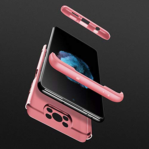 GOGME Funda para Xiaomi Poco X3 Pro/Poco X3 NFC Funda, [Tacto Sedoso Mate] Premium Silicona Ligera Delgado PC + TPU Bumper Rubber Caso para Xiaomi Poco X3 Pro/Poco X3 NFC Case Cover, Oro Rosa