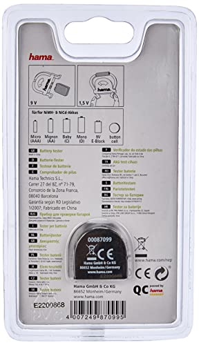 Hama Battery Tester - Medidor de energía y batería