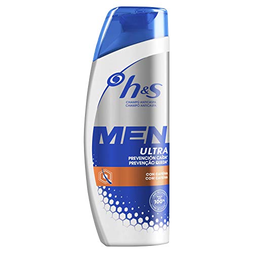 Head & Shoulders Men Ultra Prevención Caída Champú Anticaspa 225 Ml, Fórmula Anticaída Con Cafeína Para Un Pelo Más Fuerte, Blanco