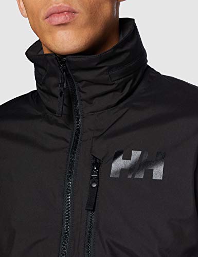 Helly Hansen Active Hooded Waterproof Breathable Midlayer Jacket Abrigo de Vestir, 990 Black, L para Hombre