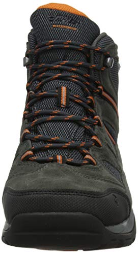 Hi-Tec Banderra II WP Wide, Botas de Senderismo Hombre, Gris (Charcoal/Graphite/Burnt Orange 51), 42 EU