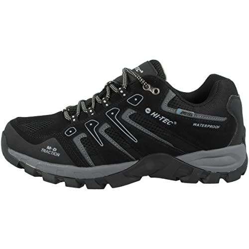 Hi-Tec TORCA Low WP Black/Grey UK9, Zapatos para Senderismo Hombre, Negro, Gris, 43 EU