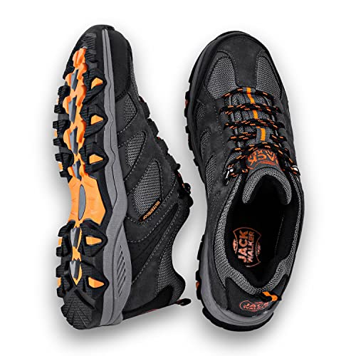 Hombres Zapatillas Senderismo Trail Mount Low Zapatillas Impermeable De Senderismo Trekking para Hombre ventilación de Baja Altura JW010 Jack Walker (45 EU)