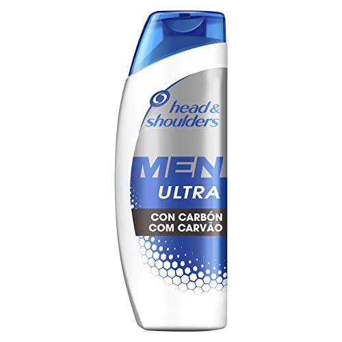 H&S Men Ultra Limpieza Profunda Champú anticaspa con carbón para un pelo y un cuero cabelludo ultralimpios - Pack de 6 x 225ml