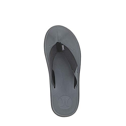 Hurley M Icon Flip Flop, Chanclas para Hombre, Gris (Newprint Or Black/Wht), 42.5 EU