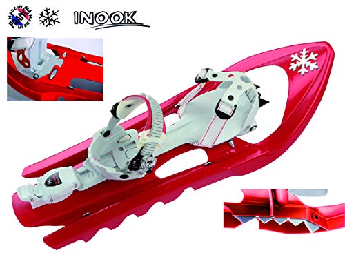 INOOK Freestep Light - Raquetas de nieve con ayuda de subida I EU 34-42 I Juego de raquetas de nieve con práctica bolsa de transporte I Tamaño ajustable individualmente y muchas funciones patentadas