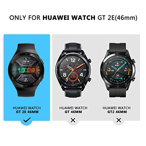 Jvchengxi Protector de Pantalla para Huawei Watch GT 2e, (2 Pack) De TPU Suave Resistente a Los ArañAzos a Prueba de ArañAzos Carcasa Protector para Huawei GT 2e (Negro/Claro)