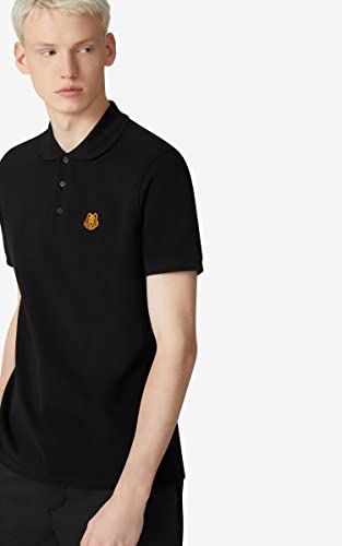 Kenzo Polo Crest para hombre, negro, 100% algodón, Negro , S