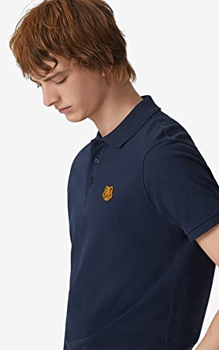 Kenzo Polo Tiger Crest para hombre, azul marino, 100% algodón, azul, M