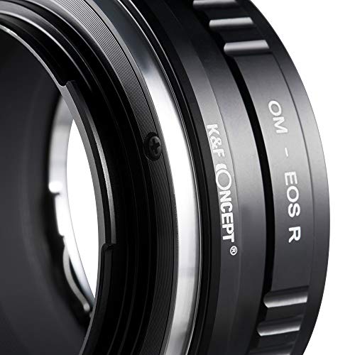 K&F Concept- Anillo Adapter Manual, Adaptador para Montar Lentes Olympus OM a Cuerpos de Camara Canon EOS R (Montura RF), OM- RF