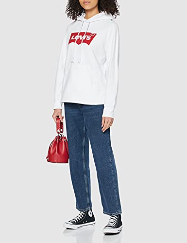 Levi's Graphic Sport Sudadera con Capucha, Housemark Hoodie White, XXS para Mujer