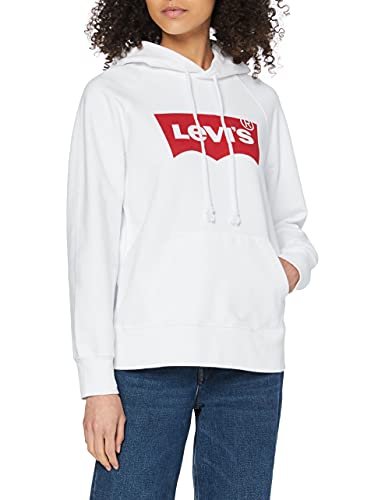 Levi's Graphic Sport Sudadera con Capucha, Housemark Hoodie White, XXS para Mujer