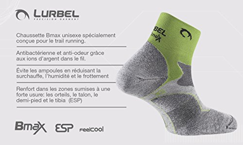 Lurbel DESAFIO - Calcetines, Unisex, Negro - (Negro/Rojo)