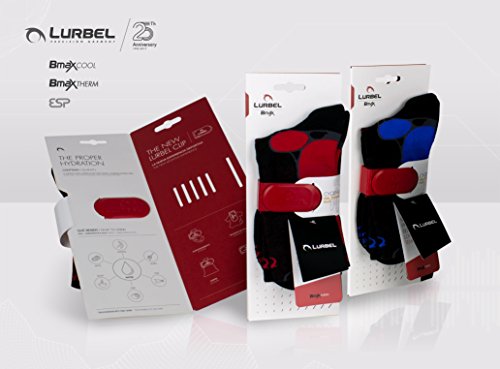 Lurbel DESAFIO - Calcetines, Unisex, Negro/Rojo, talla L (43-46)