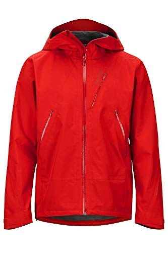 Marmot Knife Edge Jacket Chubasquero rígido, Chaqueta Impermeable, a Prueba de Viento, Impermeable, Transpirable, Hombre, Victory Red, M