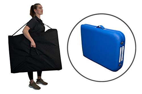 MASSUNDA MONTANA - Camilla de masaje plegable y regulable en altura: camilla de masaje portátil con estructura de madera maciza, reposabrazos, almohada para el cuello, reposacabezas ergonómico