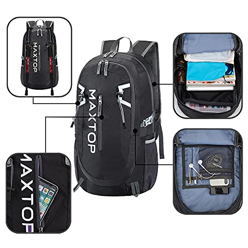 MAXTOP Mochilas ligeras plegables de viaje Unisex Mochila de 30L Mochila de viaje Senderismo Senderismo Mochila impermeable para senderismo Bicicleta Mujeres Hombres