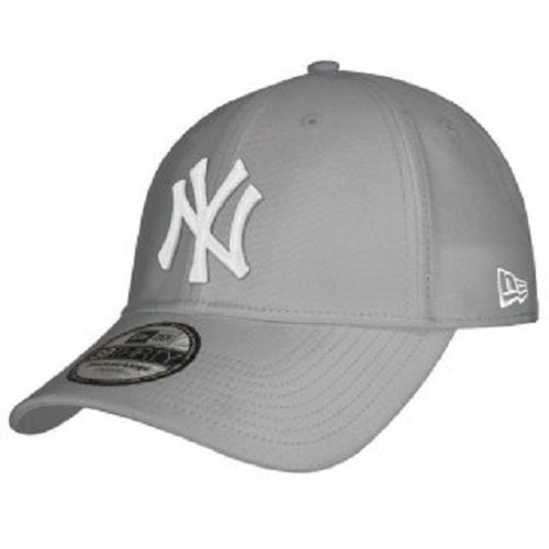 New Era 39Thirty League Basic New York Yankees, Gorra para Hombre, Gris (Grey/White), S/M